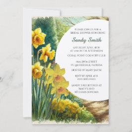 Invitación Dulces Nupcias Acuarela Narcisos