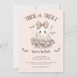 Invitación Dulces o trucos para la fiesta de Halloween del Ch