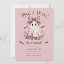 Invitación Dulces o trucos para la fiesta de Halloween del Ch