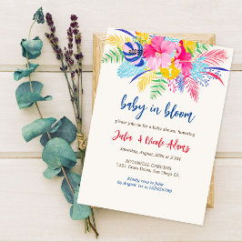 Invitación Dulces para baby shower de selva tropical