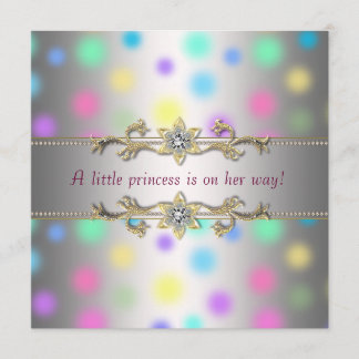 Invitación Dulces puntos de Princesa Baby Shower