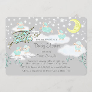 Invitación Dulces Sueños Oveja Baby Shower