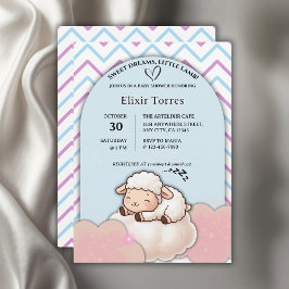 Invitación Dulces sueños Pequeño cordero lindo Kawaii Baby Sh