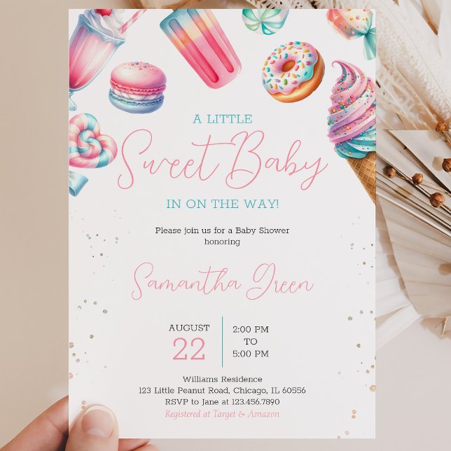 Invitación Dulces Tierras Dulces Fiesta de Bebé (Subido por el creador)