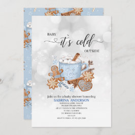 Invitación Dulces y Bebé hace frío fuera de la ducha de bebé