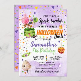 Invitación Dulces y dulces Spooktaculares para tratar el cump