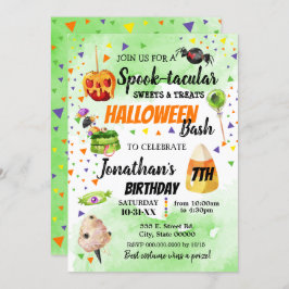 Invitación Dulces y dulces Spooktaculares para tratar el cump