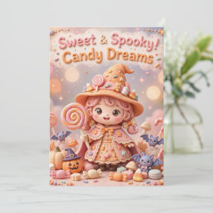 Invitación Dulces y espeluznantes sueños de caramelo - Bruja