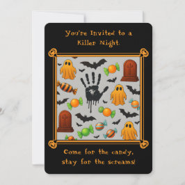 Invitación Dulces y sombras fantasmales