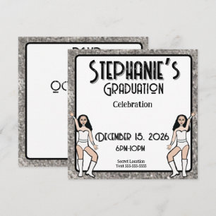 Invitación Dulcinea Blanco Bailarina Plateada: #2