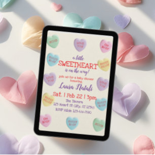 Invitación Dulcinea en Camino, Baby Shower de Dulces