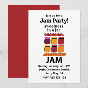 Invitación Dulzura de Mermelada de Frutas en un Tarro de Merm