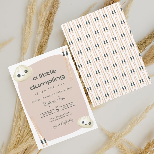 Invitación Dumpling Pequeño Baby Shower de Dim Sum (Subido por el creador)