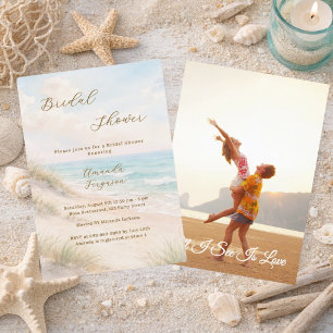 Invitación Dunas de arena de playa en acuarela foto Desayuno 
