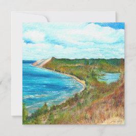 Invitación Dunas de oso durmiente Playa de Lakeshore Michigan