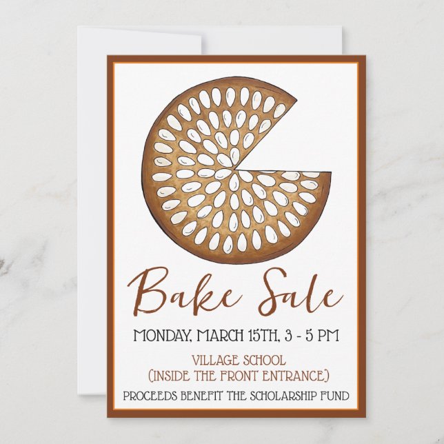 Invitación Dundee Cake Scotland Scottish Food Bake Sale (Anverso)