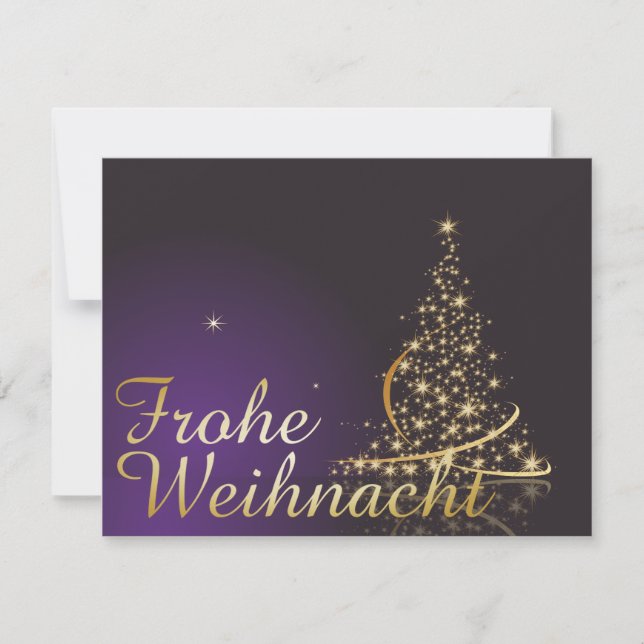 Invitación Dunkelviolettes Weihnachtsmotiv mit Weihnachtsbaum (Anverso)