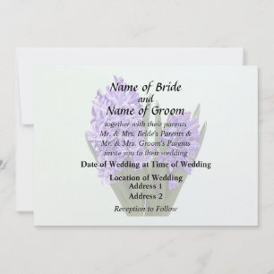 Invitación Dúo de Jacintos Morados