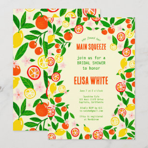 Invitación DUO PRINCIPAL Citrus Verano Brillante DUCHA DE NOV