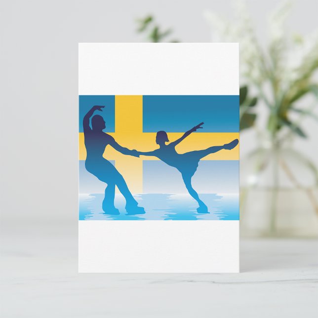 Invitación Dúo Sueco de Patinaje sobre Hielo Silueta (Subido por el creador)