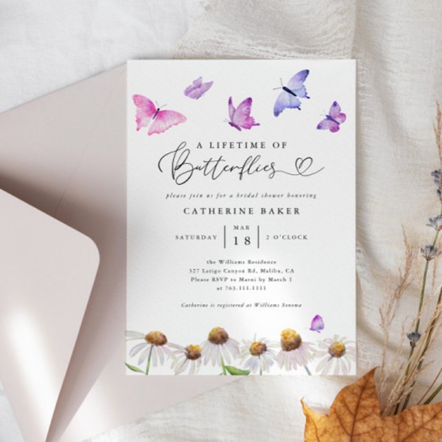 Invitación Duración De Las Mariposas Ducha Bridal (Subido por el creador)