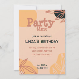 Invitación durazno moderno