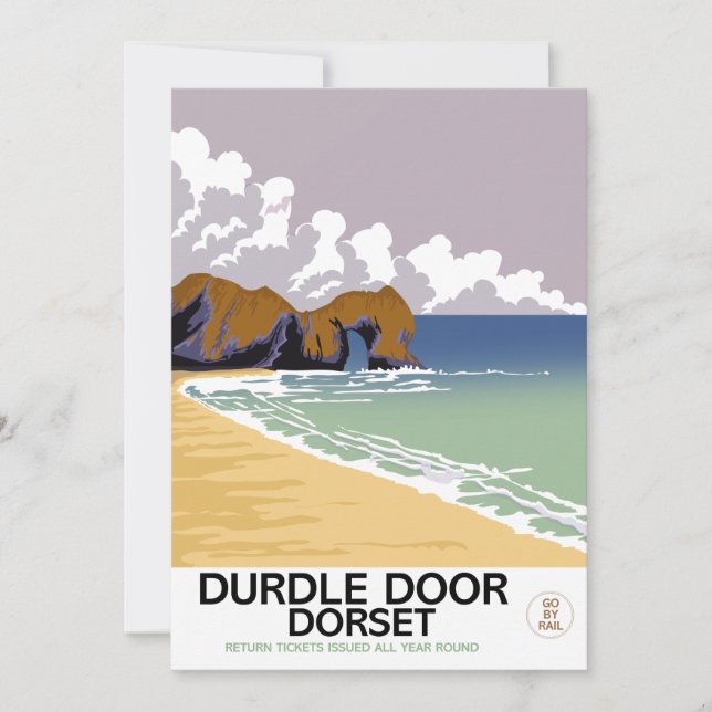 Invitación Durdle Door Dorset (Anverso)