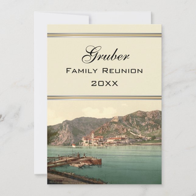 Invitación Dürnstein, reunión de familia de Austria (Anverso)