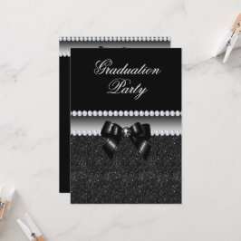 Invitación Dusky Black Graduation Party