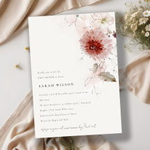 Dusky Fall Marsala Rubor Floral Baby Shower