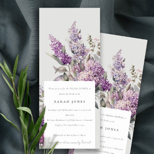 Invitación Dusky Lilac Green Cottage Floral Bridal Shower