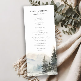 Invitación Dusky Winter Snow Mountain Landscape Program