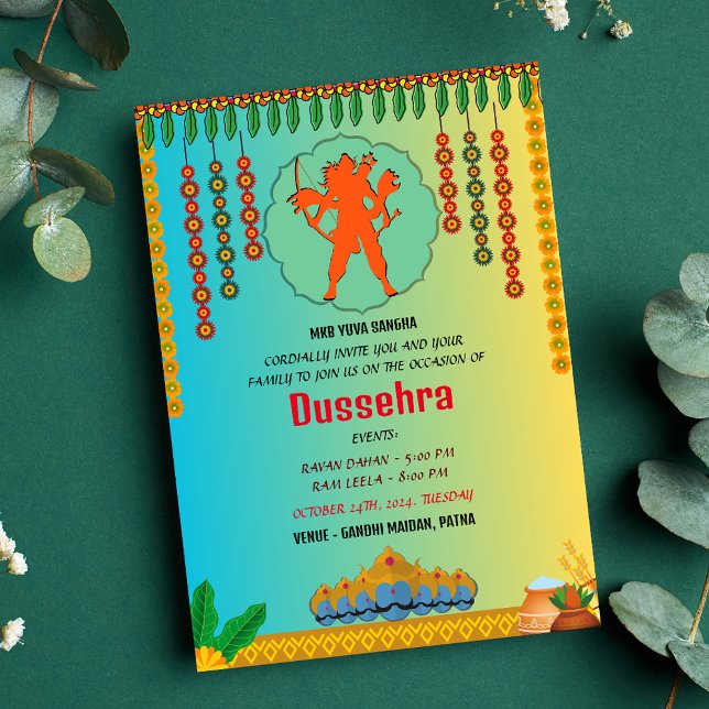 Invitación DUSSEHRA Ravan Dahan y Ram Leela (Subido por el creador)