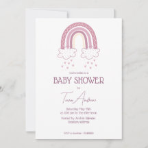 Duste Bebé Rosa Chica estilo Boho Baby Shower