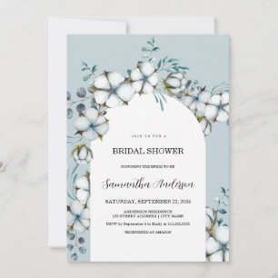Invitación Duste Blue and white arch Bridal Shower