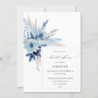 Duste Blue Boho Floral Ring Bridal Shower 2