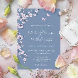 Invitación Duste Blue Cherry Blossom | BODA