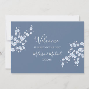 Invitación Duste Blue Cherry Blossom   Cabecera de la tabla d