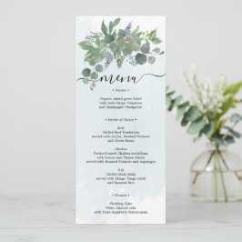 Invitación Duste Blue Eucalyptus Boda Menú Bridal Shower I