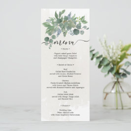 Invitación Duste Blue Eucalyptus Boda Menú Bridal Shower I