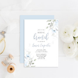 Invitación Duste Blue Floral Bridal Shower