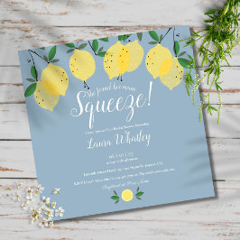 Invitación Duste Blue Main Squeeze Lemons Bridal Shower