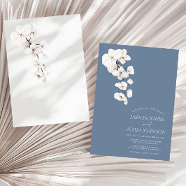 Invitación Duste Blue Orchid Elegant Wedding