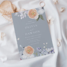 Duste Blue & Peach Modern Elegant Wedding