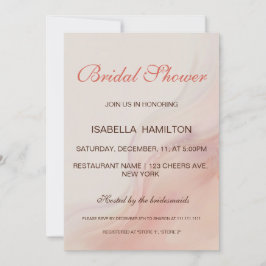 Invitación Duste caligrafía de guion de mármol rosa con ducha