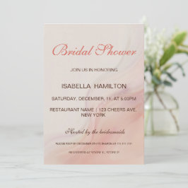 Invitación Duste caligrafía de guion de mármol rosa con ducha