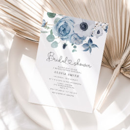 Invitación Duste ducha de novia azul
