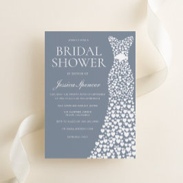 Invitación Duste ducha de novia con vestidos azules y blancos