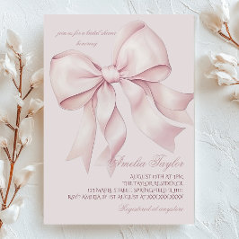 Invitación Duste ducha de novias de vaca rosa