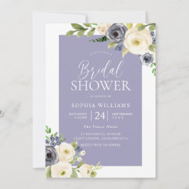Invitación Duste Marina Azul y ducha de novia floral blanca